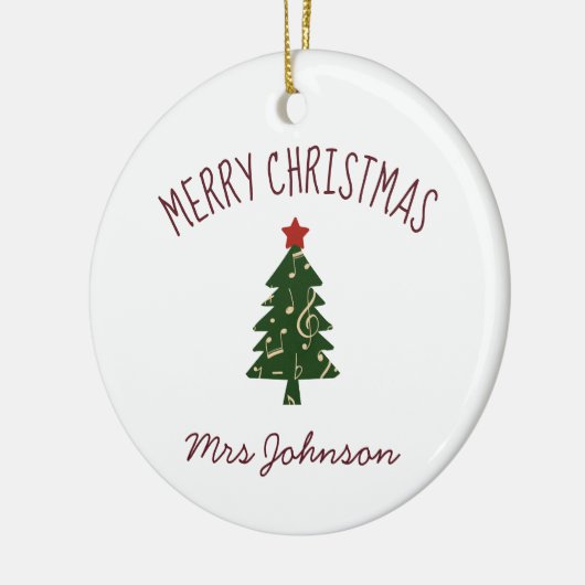 Zingend Leraar Kerst Custom Gift Ornament (Links)