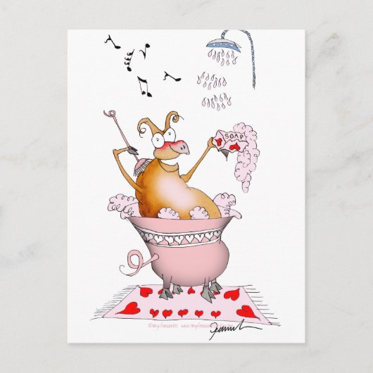 Zingend varken, Tony Fernandes Briefkaart (Voorkant)