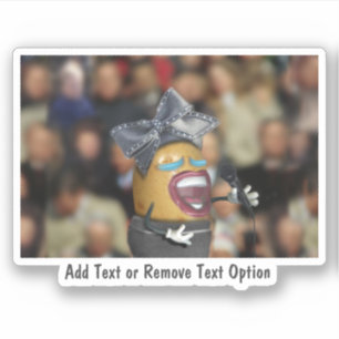 Zingende aardappel en Big Bow Pet Sticker