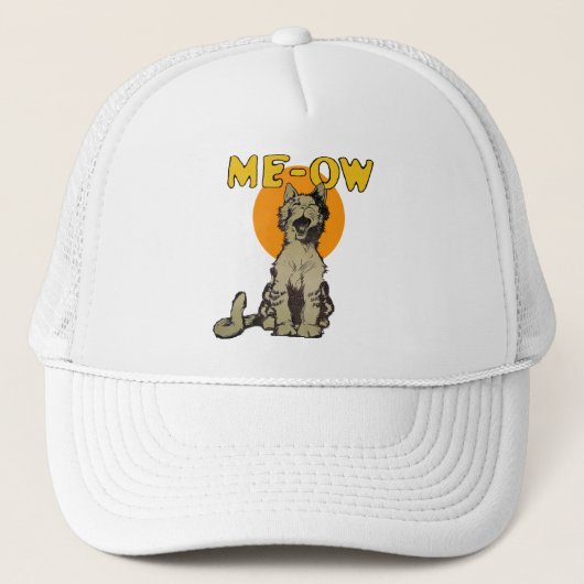 Zingende Alley Cat Trucker Hat Trucker Pet (Voorkant)