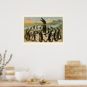 Zingende alligators afdrukken poster (Keuken)