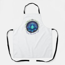 Zingende Blauwe Lotus Tempel Schort