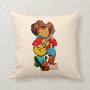 Zingende Cowboy Kind Kussen