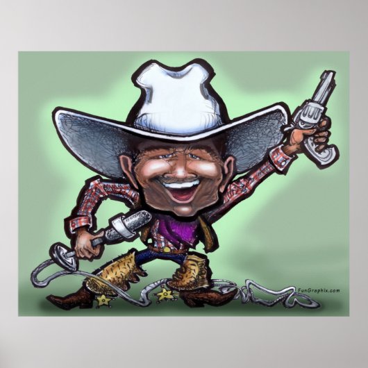 Zingende Cowboy Poster (Voorkant)