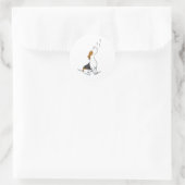 Zingende Dog Classic Round Sticker (Tas)