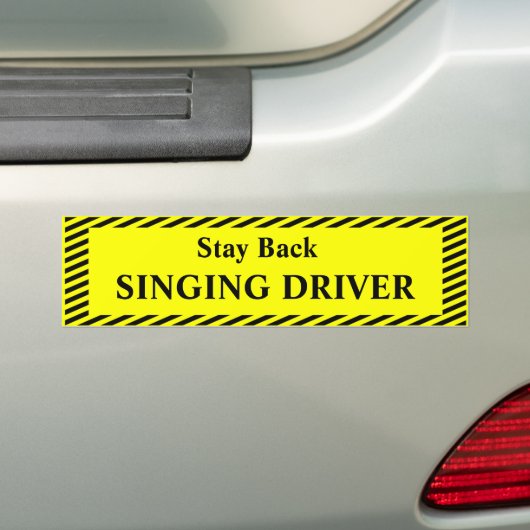 Zingende driver Bumpersticker (Op auto)