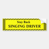 Zingende driver Bumpersticker (Voorkant)