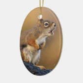 Zingende eekhoorn keramisch ornament (Links)