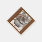 Zingende eekhoorn verjaardag servetten (Hoek)