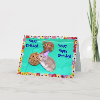Zingende Hamster-Gram Birthday Wishes Kaart