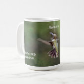 Zingende Hummingbird Scripture Mok Cup Psalm 100:2 (Voorkant links)