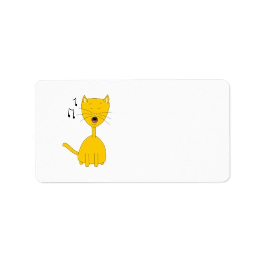 Zingende kat. etiket (Voorkant)