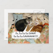 Zingende katten briefkaart (Voorkant / Achterkant)