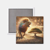 zingende leeuwenmagneet magneet (Voorkant / Achterkant)