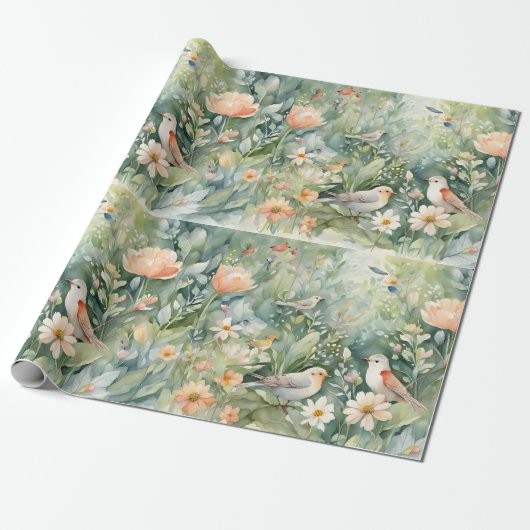 Zingende liefde cadeaupapier (Uitgerold)