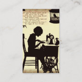 Zingende naaidame  Fairy Poem Visitekaartje (Achterkant)