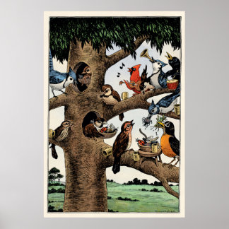 Zingende Poster vogels