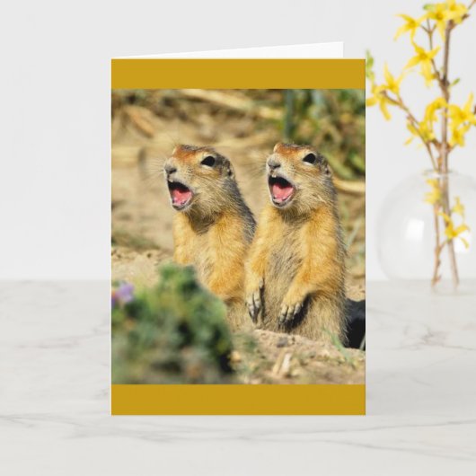 Zingende prairiehonden kaart (Gele Bloem)