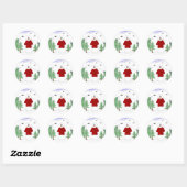 Zingende Sneeuwman Ronde Sticker (Vel)