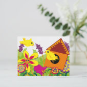 Zingende vogels briefkaart (Staand voorkant)