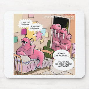 Zingende Walrus Bezorgde Ouders Grappig Muismat