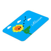 Zingende zonnebloem: magneet (Linkerzijde)