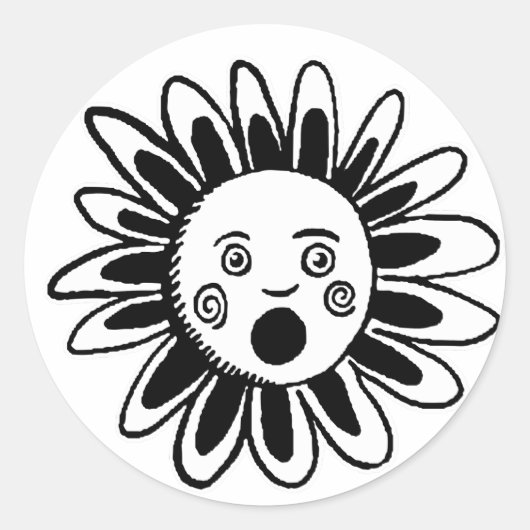 Zingerventiel Ronde Sticker (Voorkant)