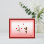 Zinglees~Flottant sur la carte postale d'amour (Debout devant)