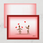 Zinglees~Flottant sur la carte postale d'amour (Devant / Derrière)