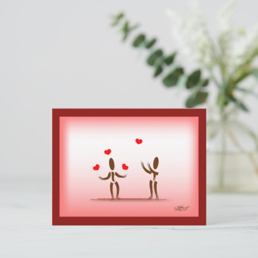 Zinglees~Flottant sur l'amour Carte postale (Debout devant)