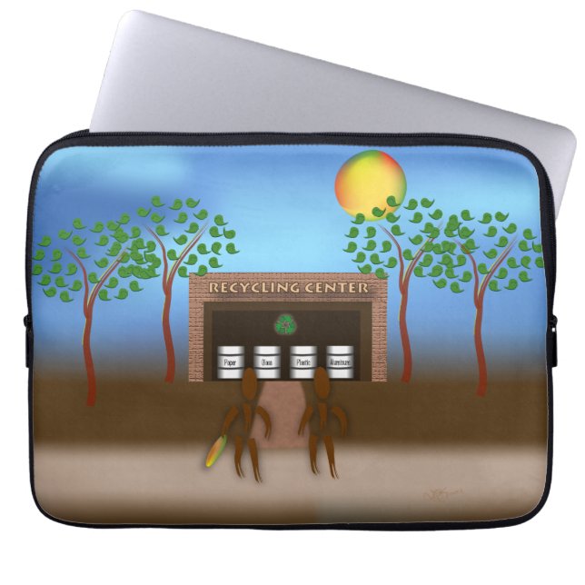 Zingmoer ~ Recycling Laptop Sleeve (Voorkant)