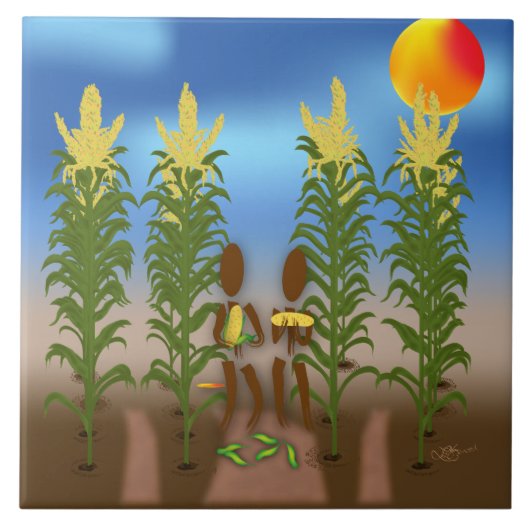 Zingwijnmoer ~ Corn Tegeltje (Voorkant)