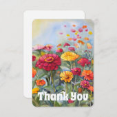 Zinnia Bedankt voor je flat-card (Voorkant / Achterkant)