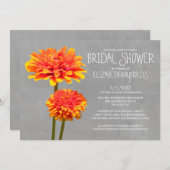 Zinnia Bridal Shower Invitations Kaart (Voorkant / Achterkant)