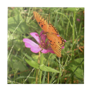 Zinnia & Butterfly Tegel Tegeltje
