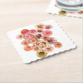 Zinnia Collage Paper Onderzetter (Gebogen)