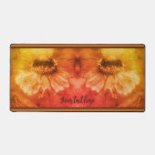 Zinnia Daisy-bloem in Sepia gepersonaliseerd Bureaumat (Voorkant)