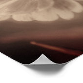 Zinnia Daisy Flower Sepia Abstract Poster (Hoek)