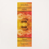 Zinnia Daisy Flower Sepia Personalized Yogamat (Voorkant)