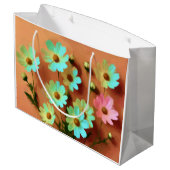 Zinnia Elegans Bloemen Groot Cadeauzakje (Achterkant Gekanteld)