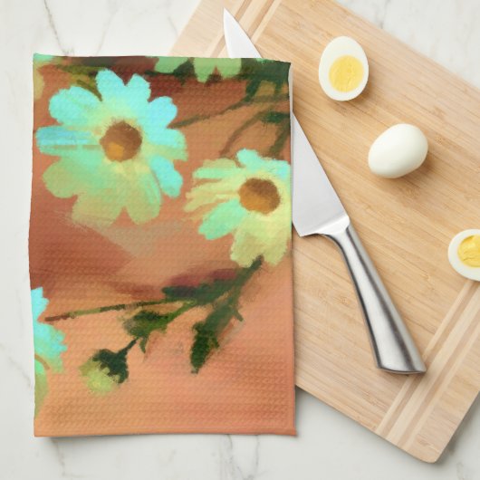 Zinnia Elegans Bloemen Theedoek (Quarter Fold)