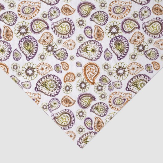 Zinnia en Paisley Tissuepapier (Detail)