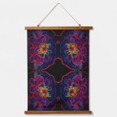 Zinnia Fantasy Abstract Flower Art Hangend Wandkleed (Voorkant)
