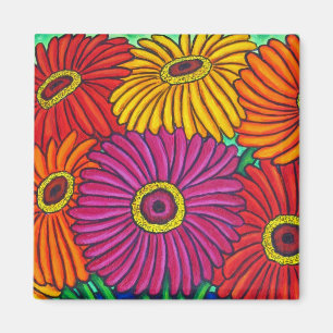 Zinnia Fiesta Colorful Magnet Magneet