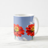 Zinnia fleurs rouges Mug (Devant droit)
