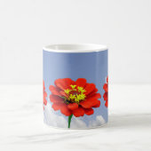 Zinnia fleurs rouges Mug (Centre)