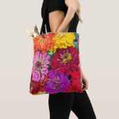 Zinnia Flower Canvas tas (Dichtbij)