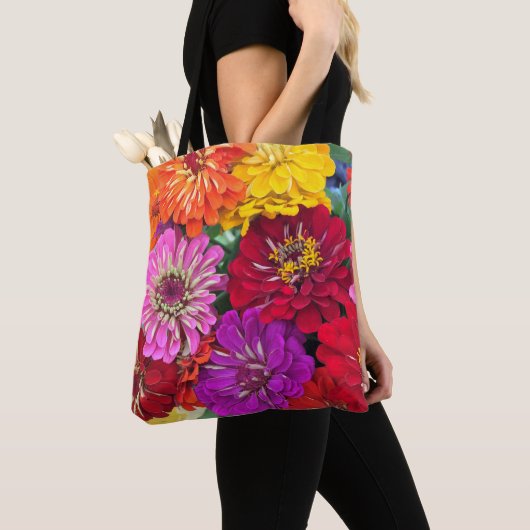 Zinnia Flower Canvas tas (Dichtbij)