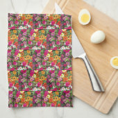 Zinnia Flower Garden Floral Kitchen Towel Theedoek (Quarter Fold)