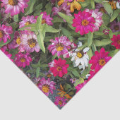 Zinnia Flower Garden Floral Tissuepapier (Detail)